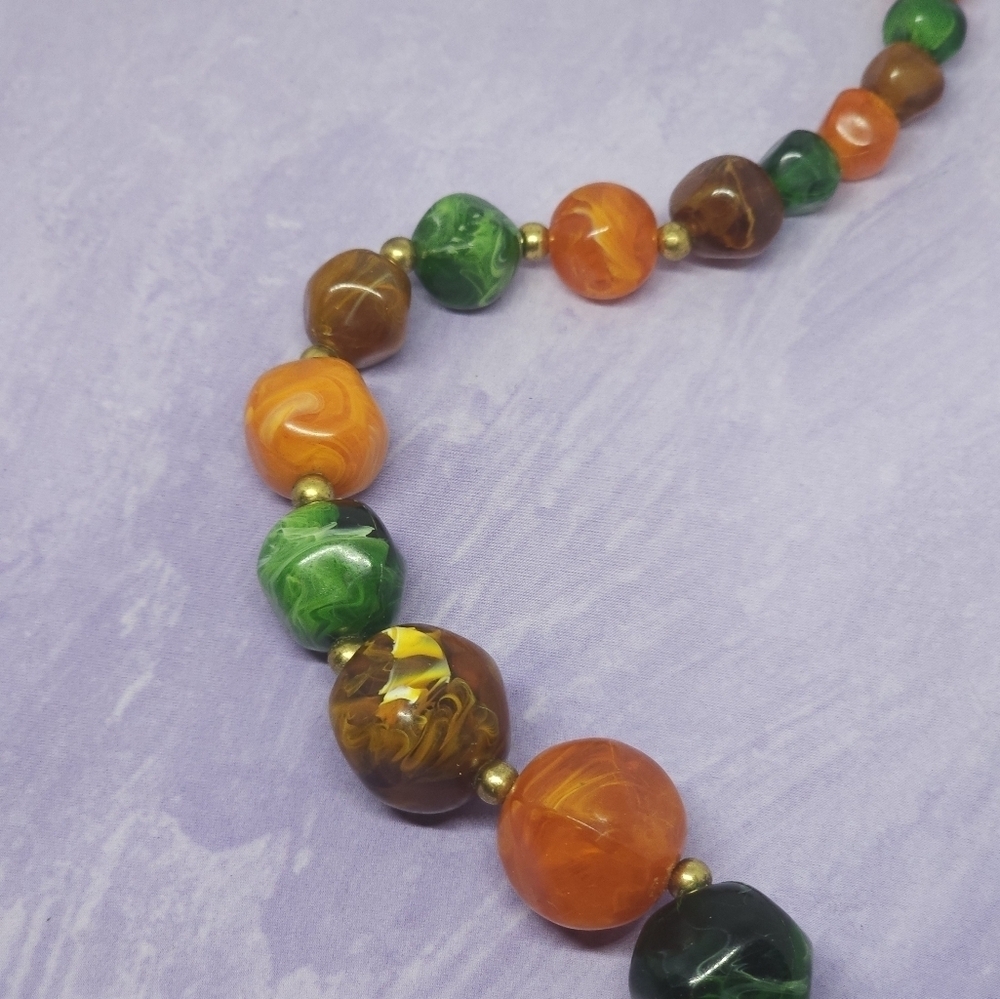 ๐5 For $20 Vintage Pakula Chunk Lucite Beaded Double Strand Necklace - Picture 3 of 7